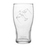RAF Etched Pint Glass Bottle Opener Set - Spitfire