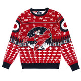 Designed exclusively for the Royal Air Force Museum, this year's jumper features Santa flying in a Spitfire, roundels on both sleeves and "Tally Ho Ho Ho" across the shoulders.