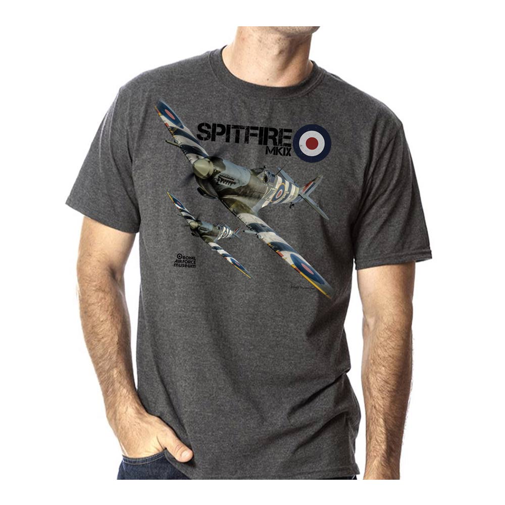 Spitfire And Roundel Grey T-Shirt