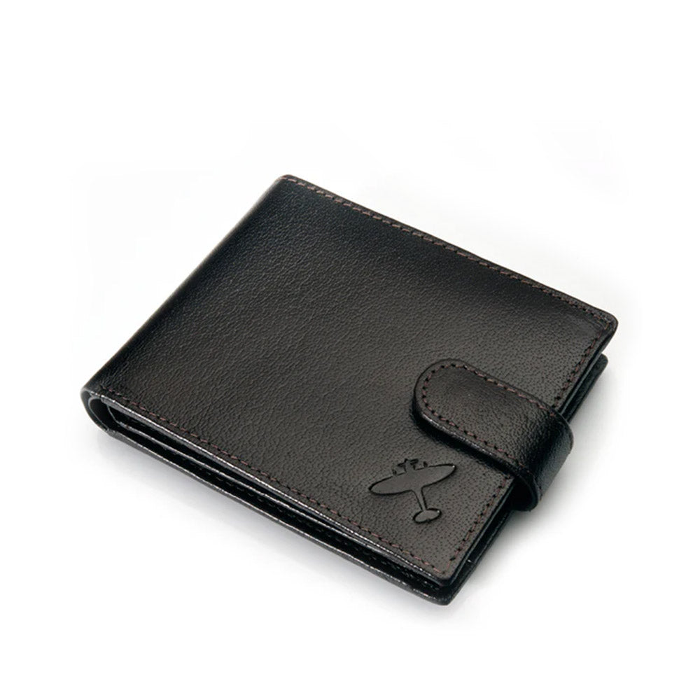 Spitfire Multi Fold Leather Wallet - Black