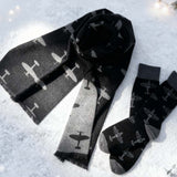Bundel Offer. Wrap up in style with this exclusive RAF Museum Spitfire Scarf and Socks Set