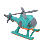 Eco friendly helicopter toy, suitable for babies and toddler. Recyclable material. Comes in blue and orange colour, selected at random.