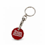 Spitfire Logo Trolley Coin Keyring - Red