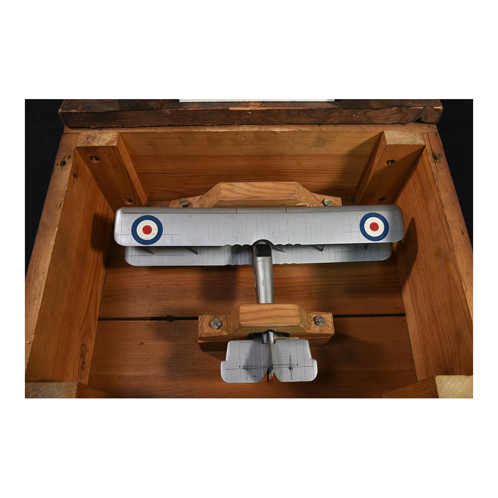 Handley Page Hanley company exhibition/reference model with original wooden transit case circa 1920's.