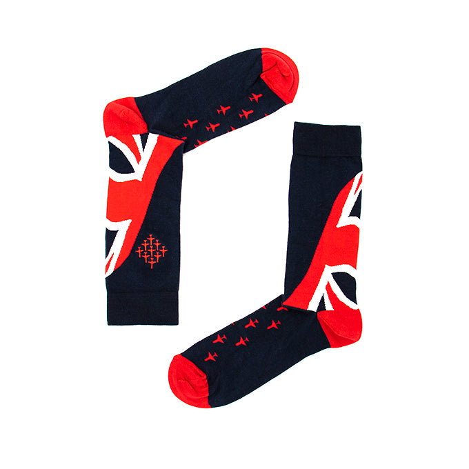 Adult Red Arrows Tail Socks  [Size 7-11]