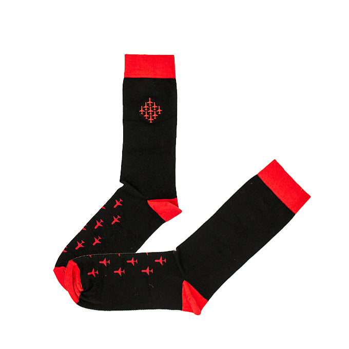 Adult Red Arrows Diamond 9 Socks [Size 7-11]