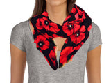 Poppy Scarf Black & Red