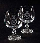 RAF Crest Pair of Brandy Glasses