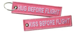 Hug And Kiss Before Flight Cloth Keyring