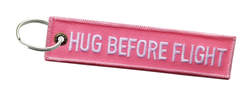 Hug And Kiss Before Flight Cloth Keyring