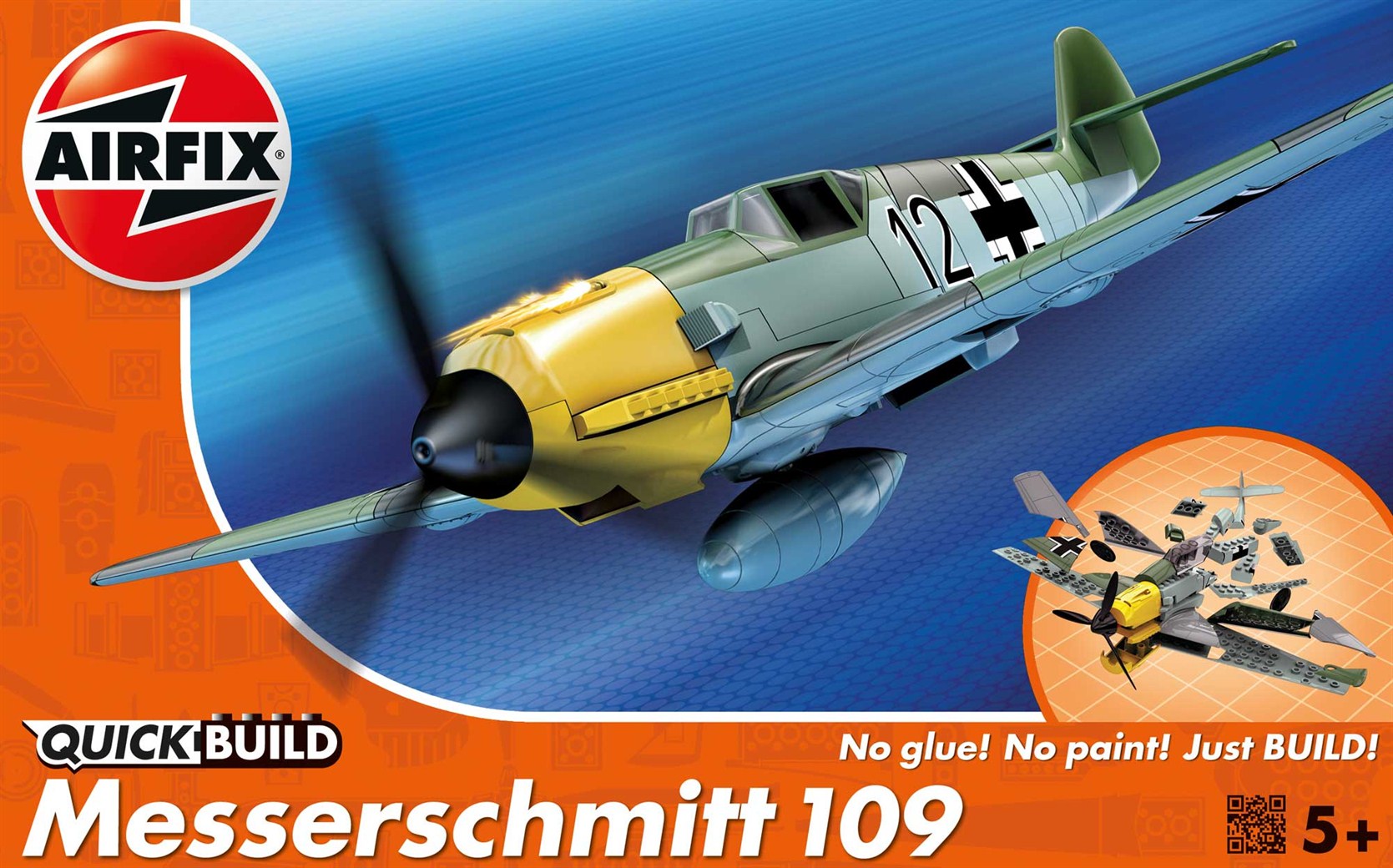 Airfix Quick Build Messerschmitt 109 Construction Model Set