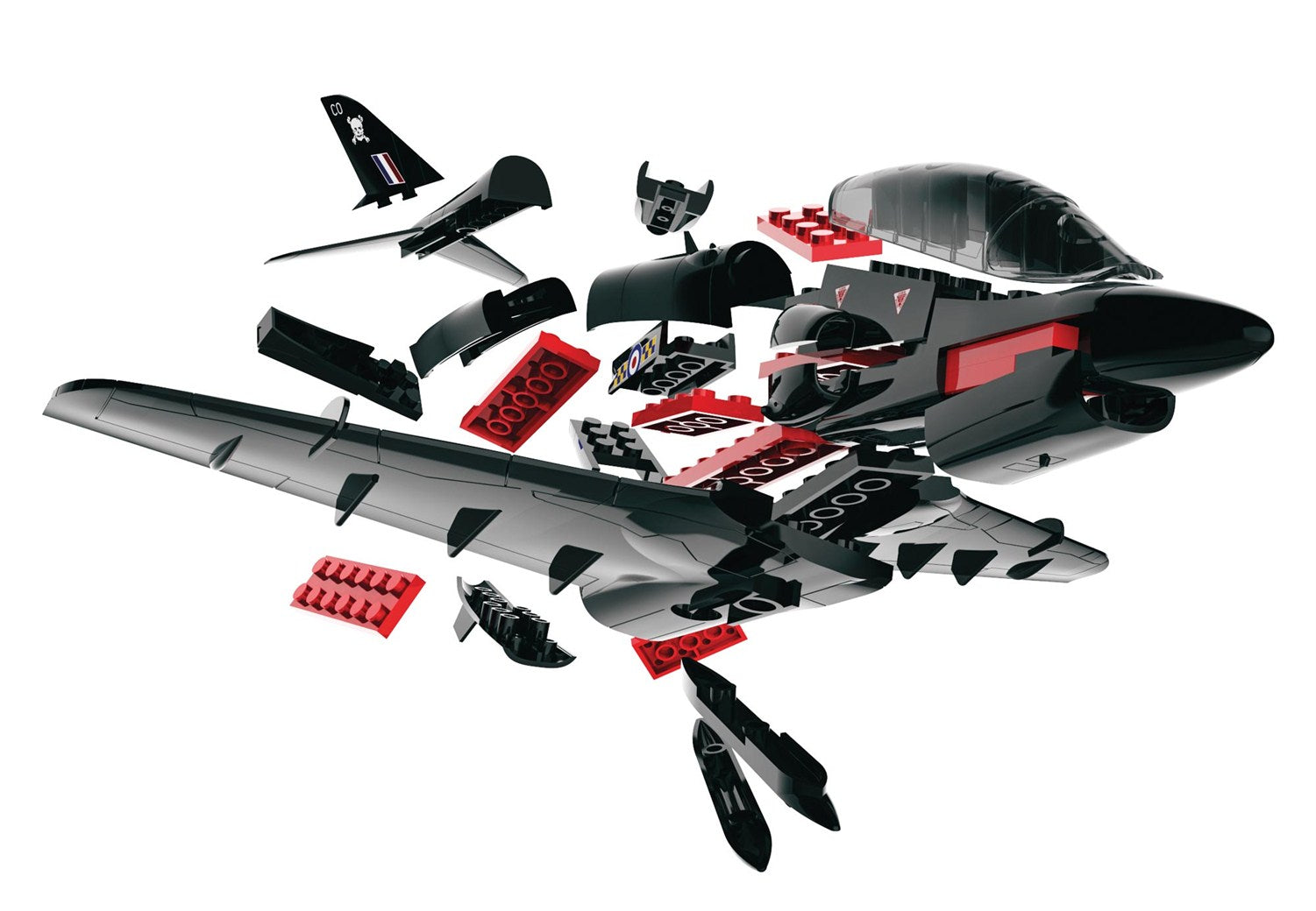 Quick Build Black BAE Hawk Construction Model Set