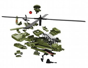 Airfix Quick Build Apache Helicopter Contruction Model Set