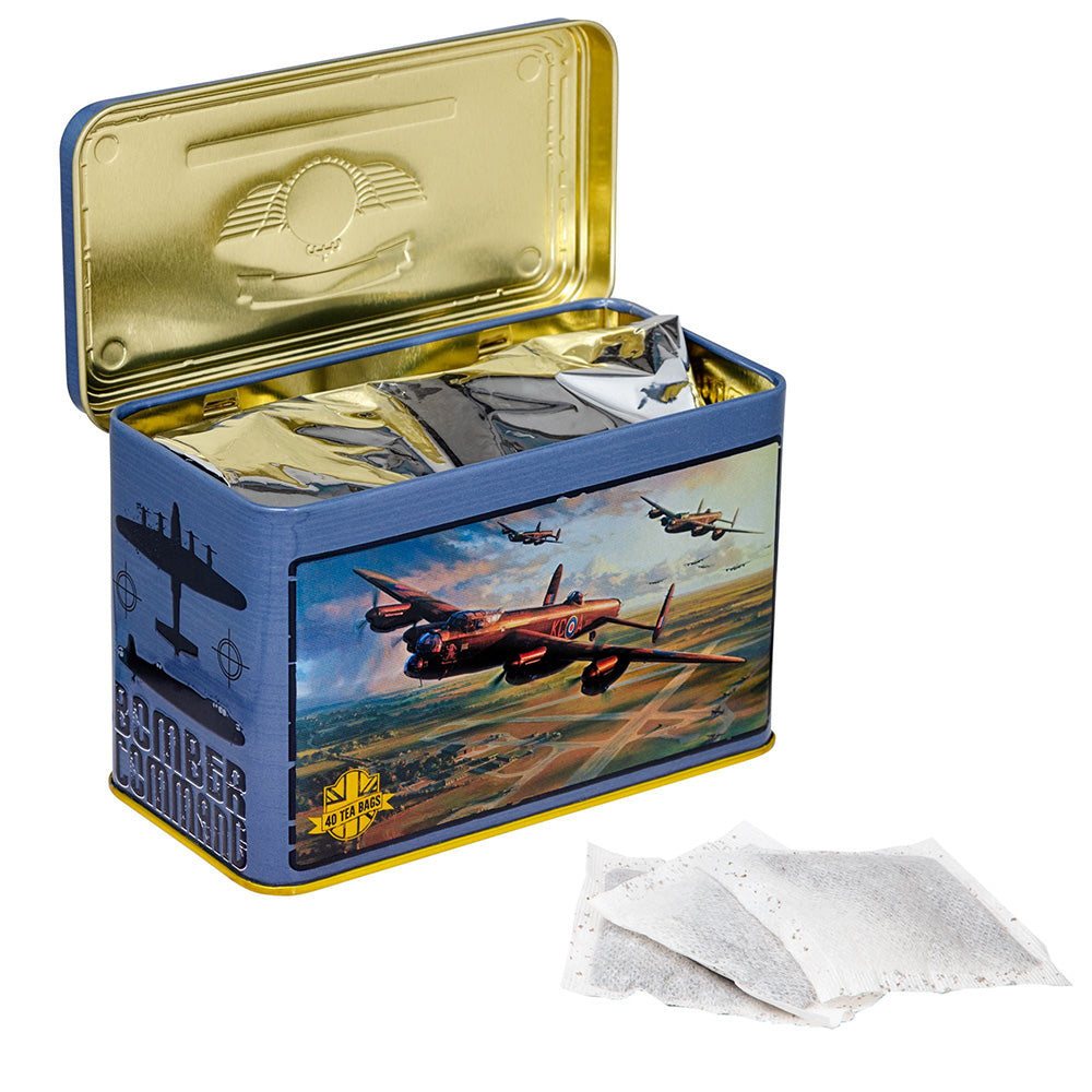 Lancaster Bomber Tea Tin With 40 English Breakfast Teabags