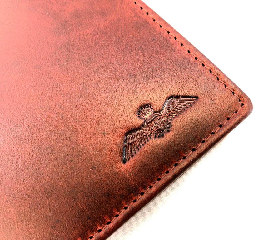 RAF Wings Tri Fold Wallet - cognac