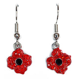 Pave Crystal Poppy Drop Earrings