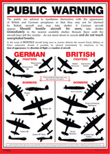 World War II Aircraft Identification Poster