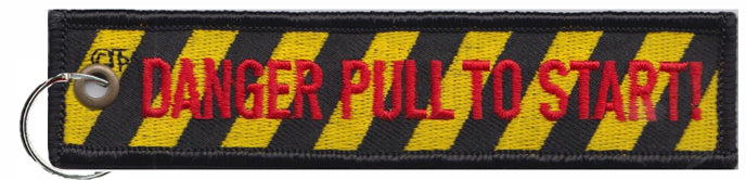 Danger Pull To Start Keyring