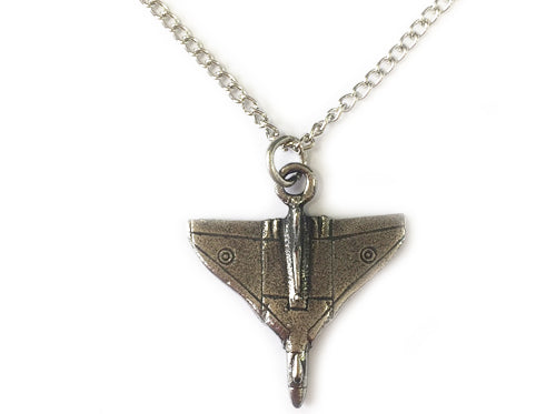 Vulcan Bomber Pendant Pewter Chain