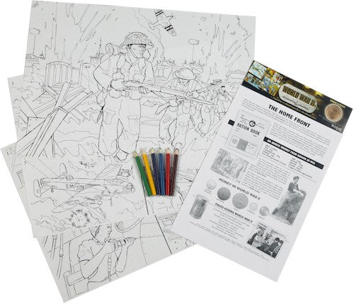 World War II Colouring Poster