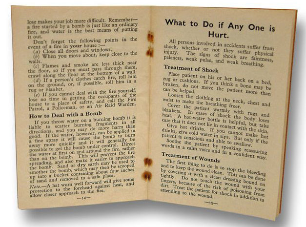 What To Do In Any War-Time Emergency Replica Booklet